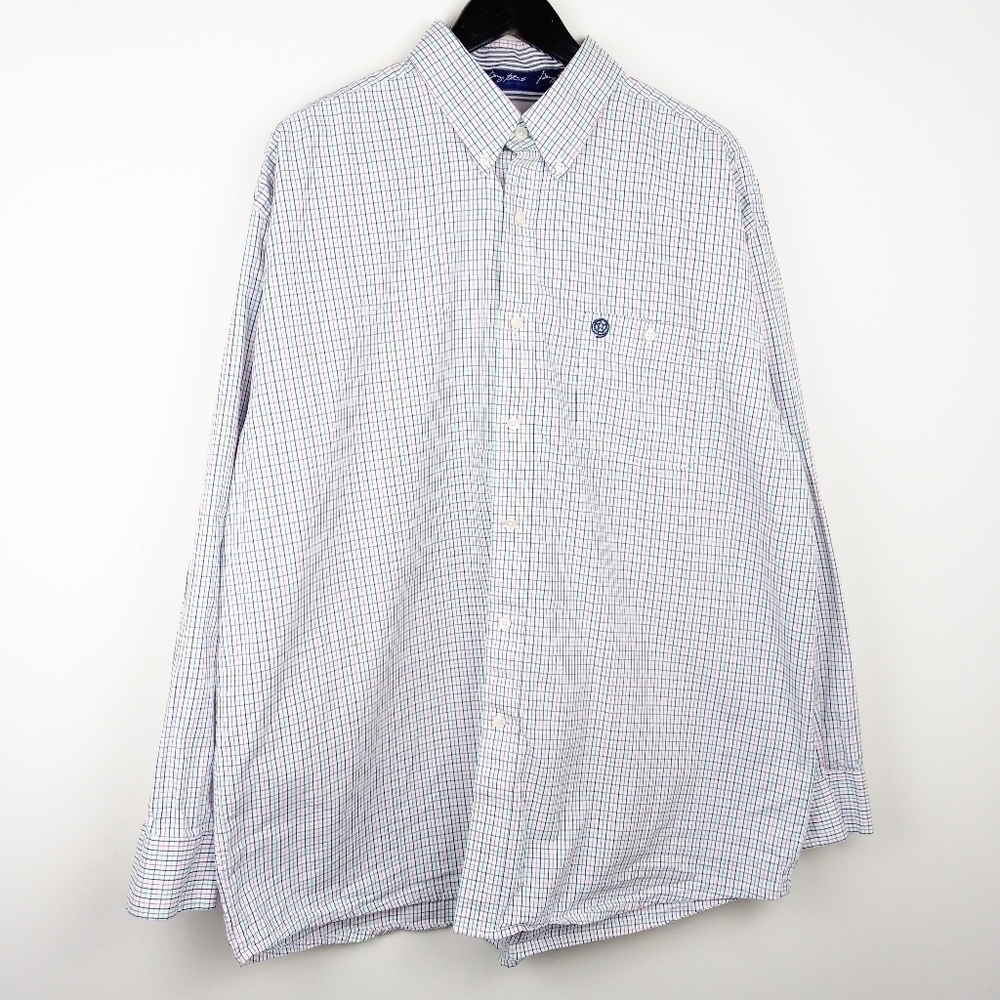 Wrangler George Straight Cowboy Cut Collection Striped Long Sleeve Western Shirt